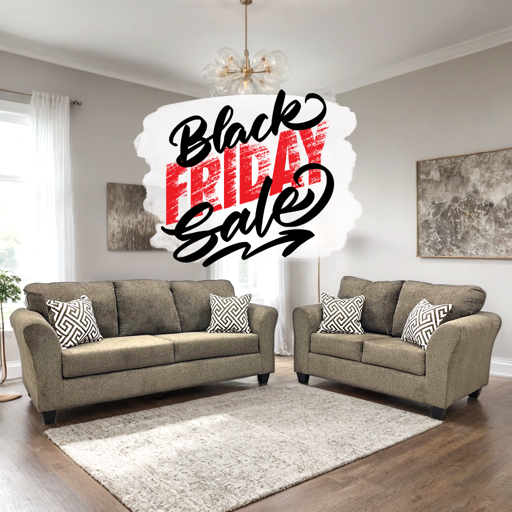 210 Brown Sofa & Loveseat Set