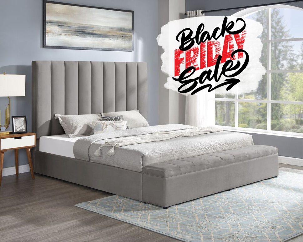 Valencia Grey Platform Bed