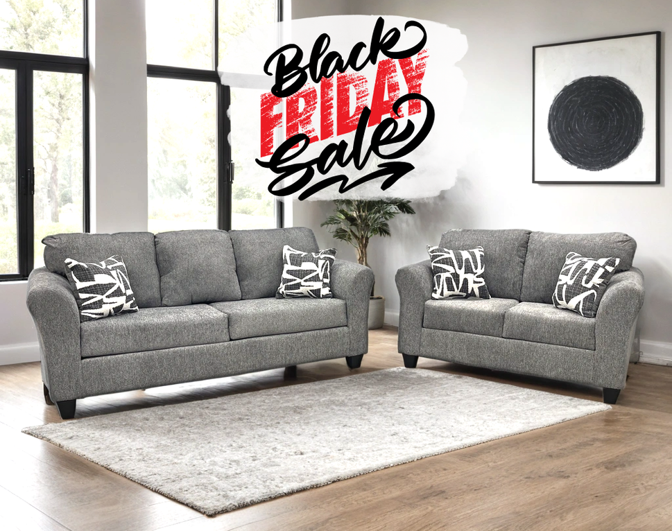 210 Gray Sofa & Loveseat