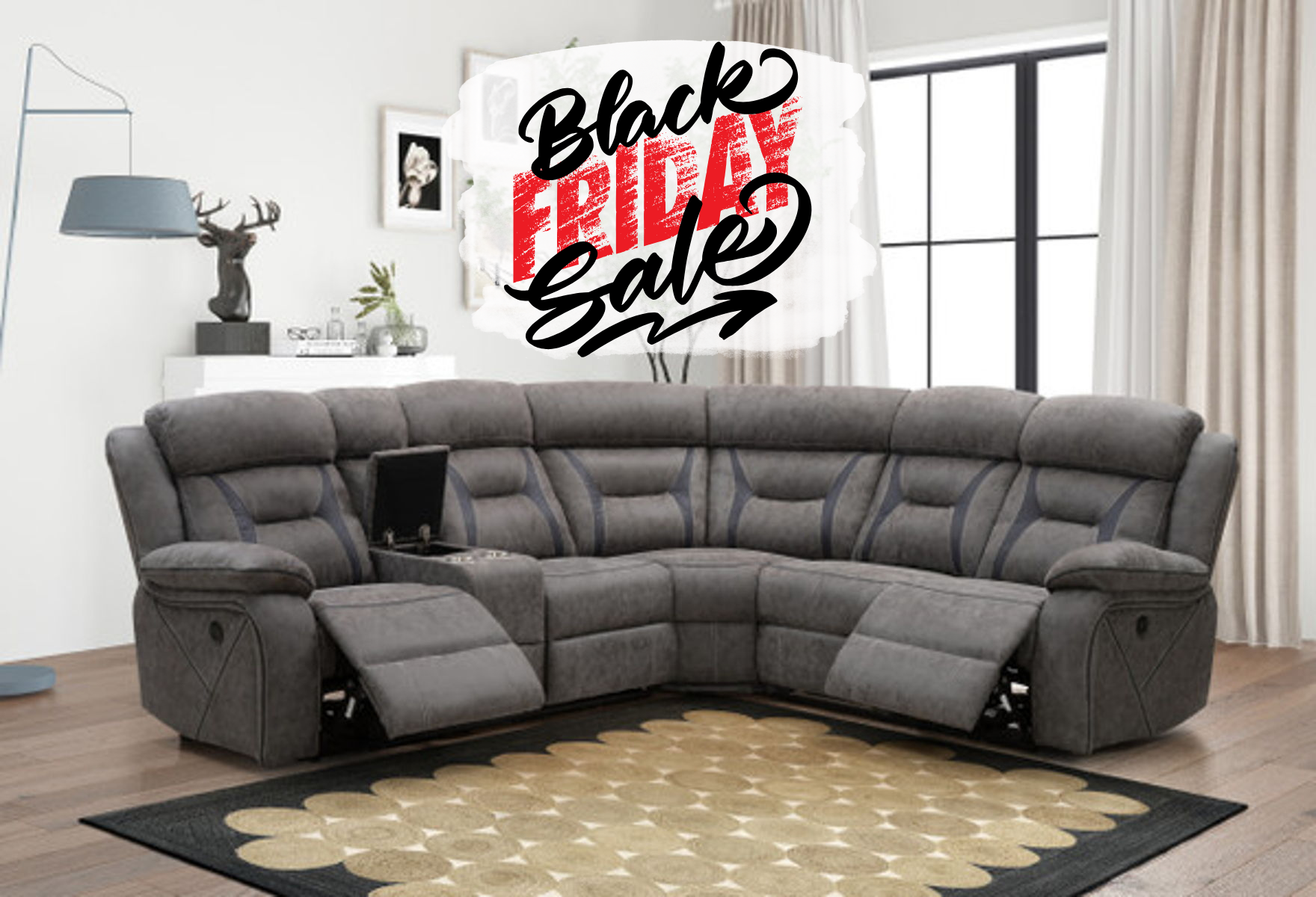 Liberty Grey Reclining Sectional