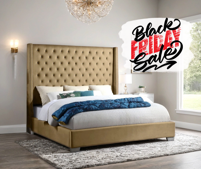 HH225 6ft Gold Diamond Bed