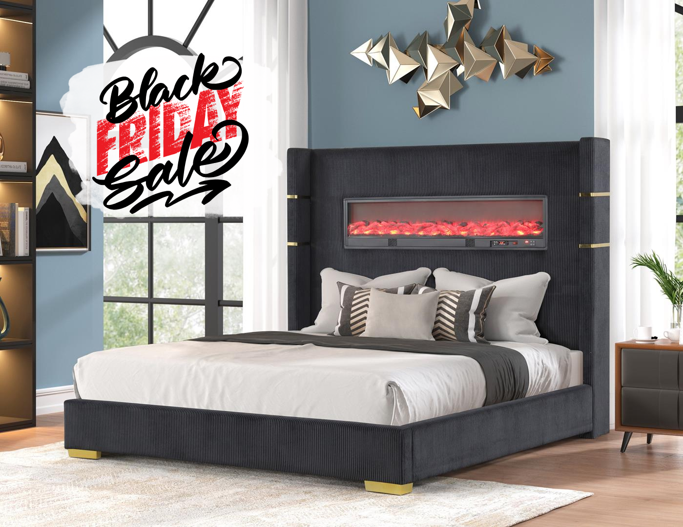 Harmony Fireplace Bedframe