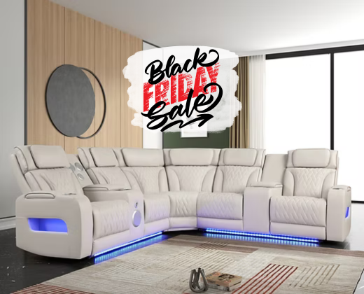 Spain Sand Power Reclining Sectional (Power Headrests)