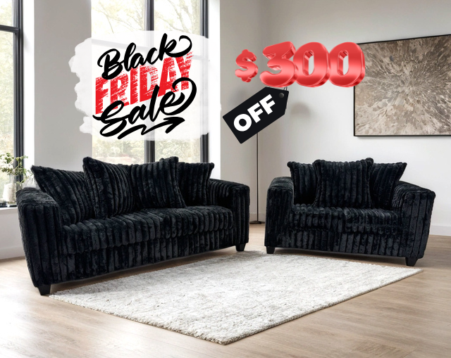 510 Black - Sofa & Loveseat Set