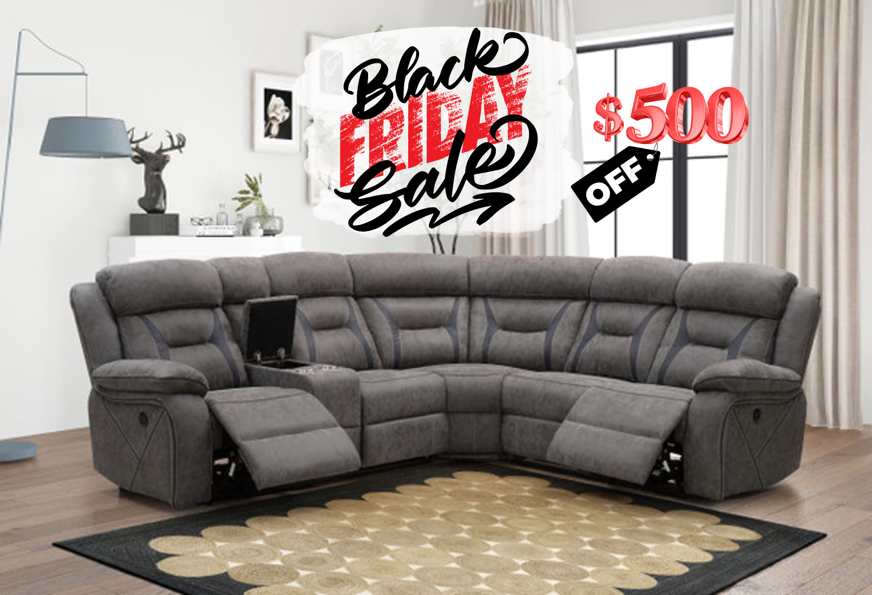 Liberty Grey Reclining Sectional