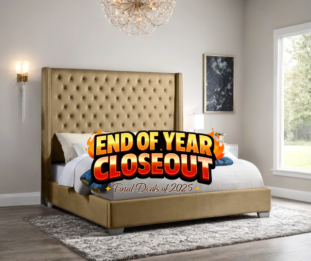 HH225 6ft Gold Diamond Bed