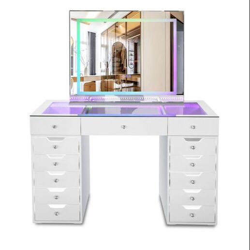 A50 White Vanity with LEDs