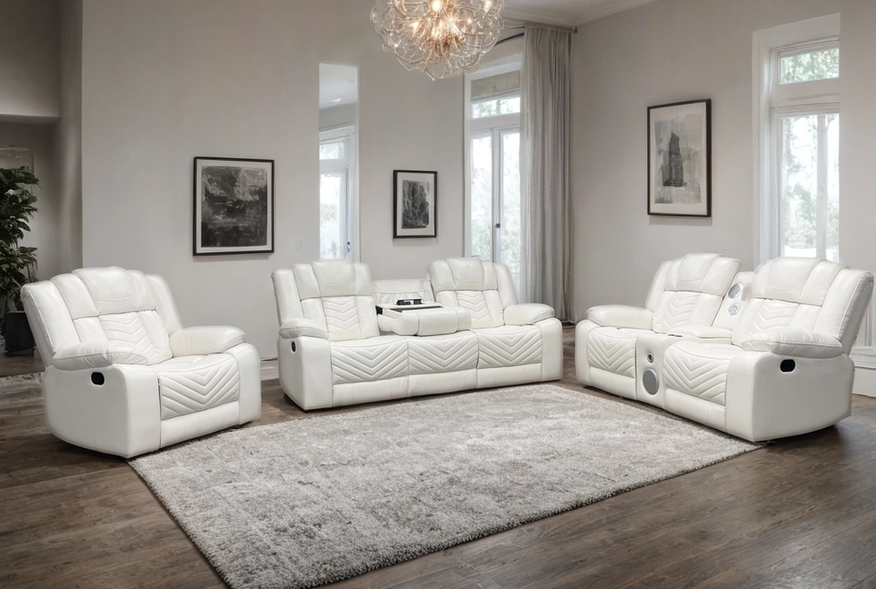 ICE White  Reclining Set