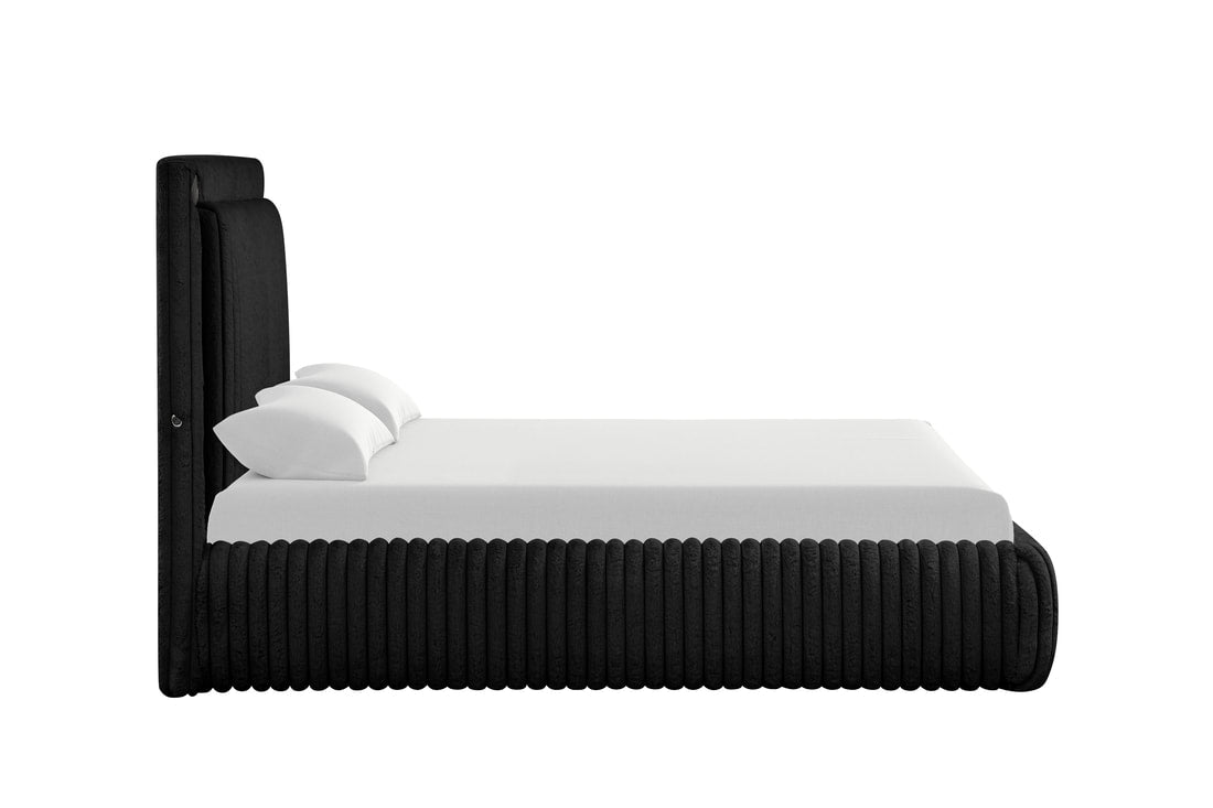 Diana Black Platform Bed - Queen