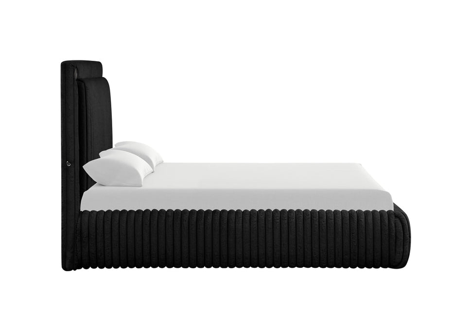 Diana Black Platform Bed - Queen