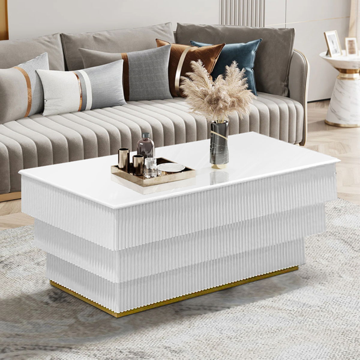 Nicki White Cocktail Table