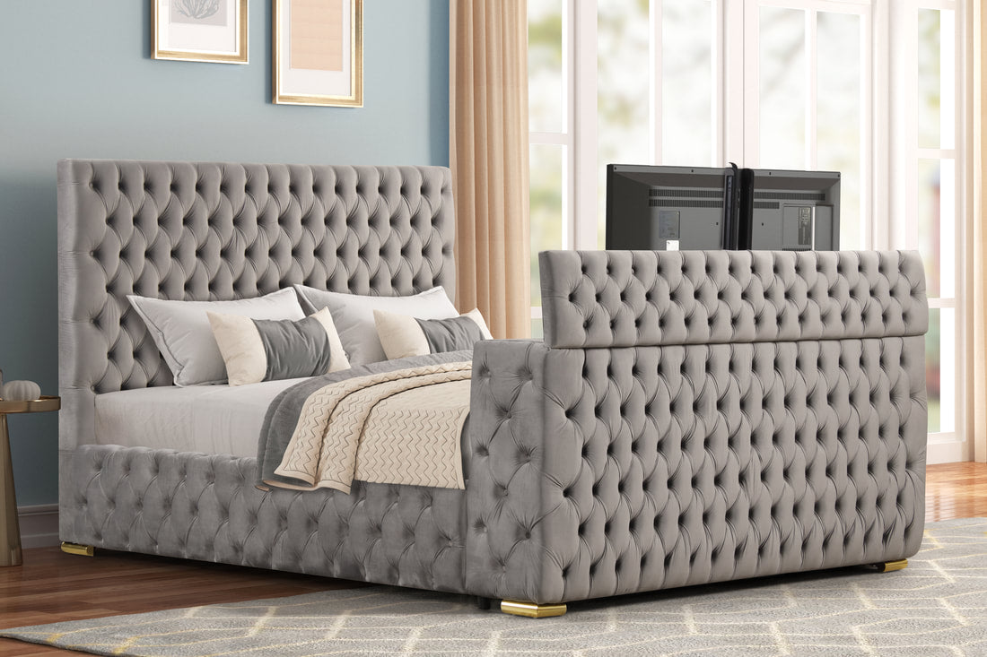 Future Platform Bed In Gray