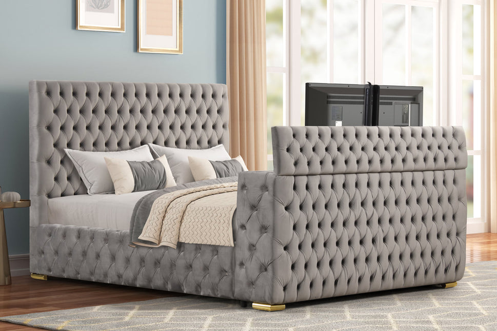 Future Platform Bed In Gray