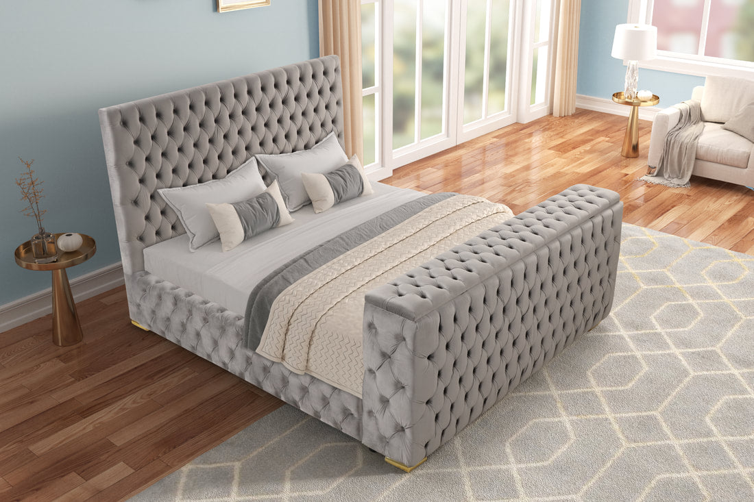 Future Platform Bed In Gray