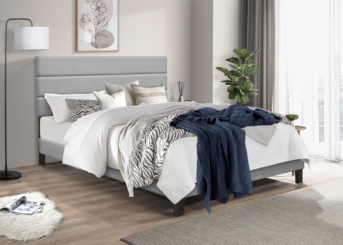 HH610 Full Platform Bedframe in Gray