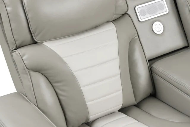 Ibiza Power Reclining Sectional 2-toned Gray