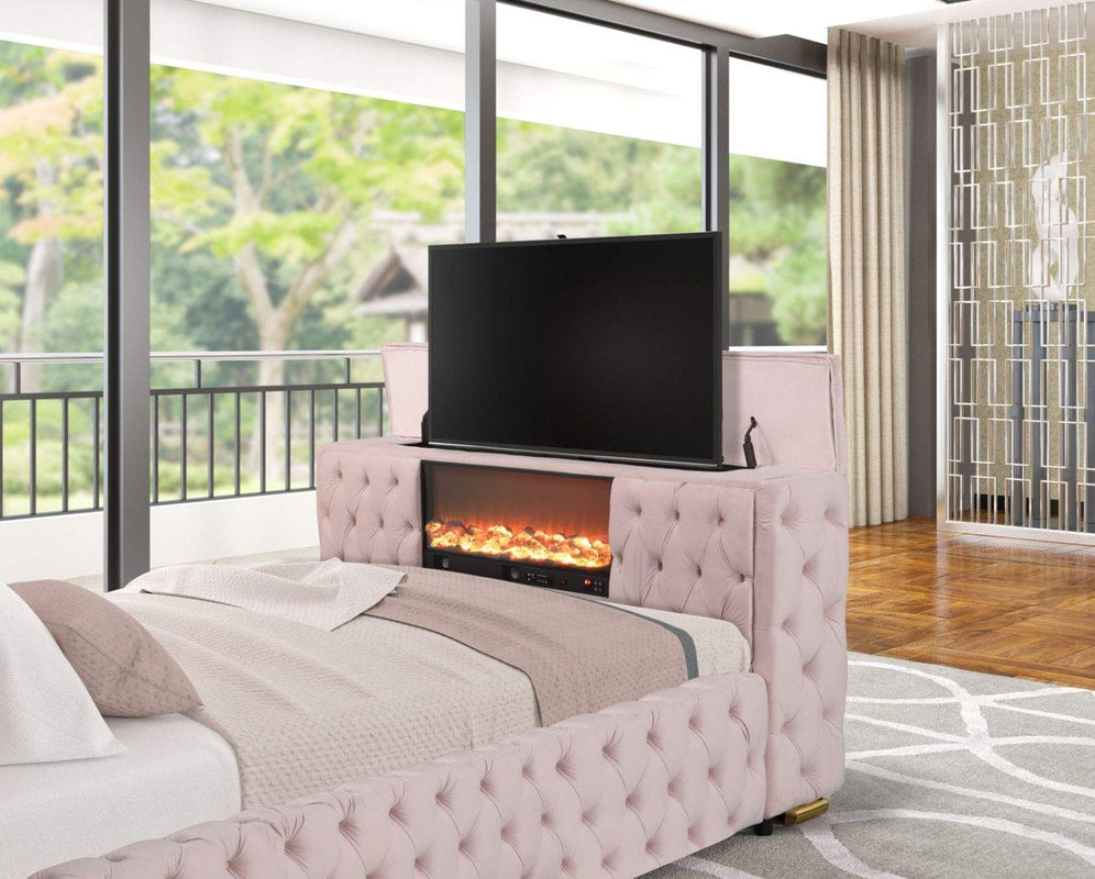 Future Platform Bed in Pink
