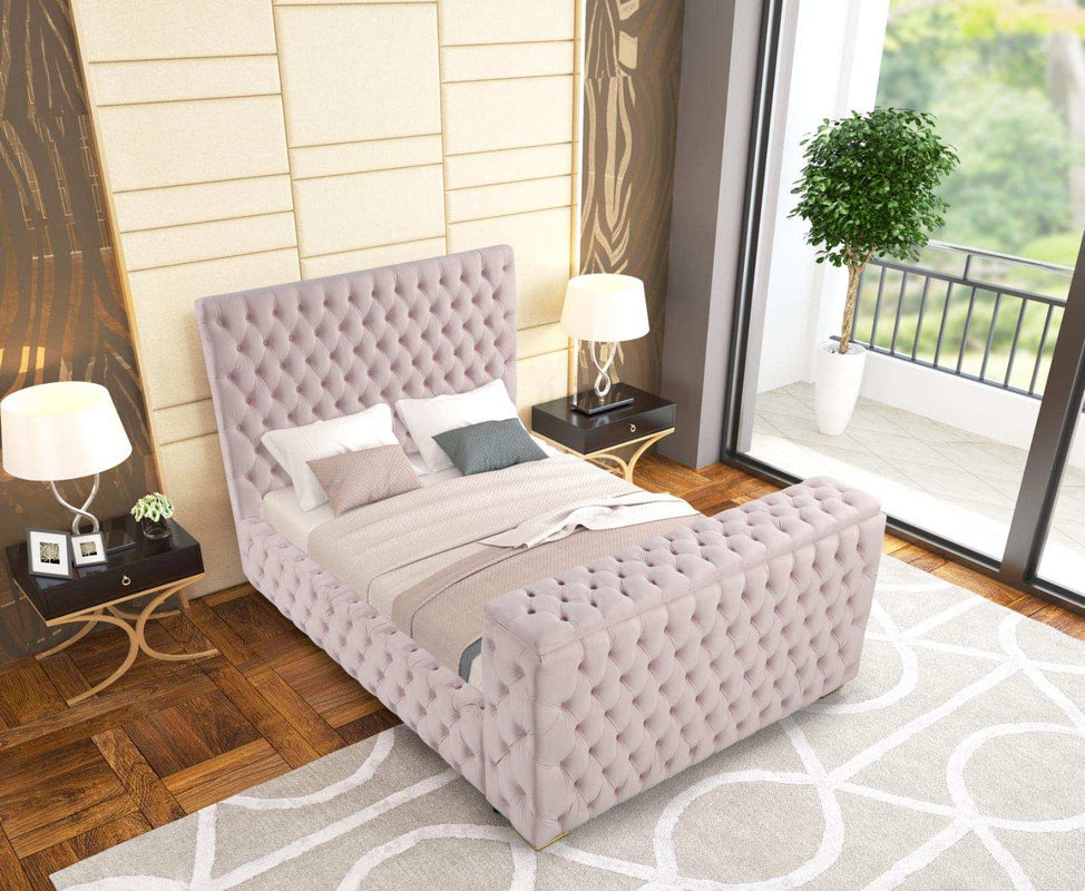 Future Platform Bed in Pink