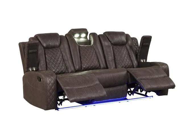 Luz Chocolate 3-piece Reclining Set