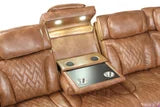 Barcelona Brown Power Reclining Sectional (Power Headrests)