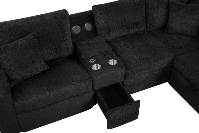Hunter Black Reclining Sectional