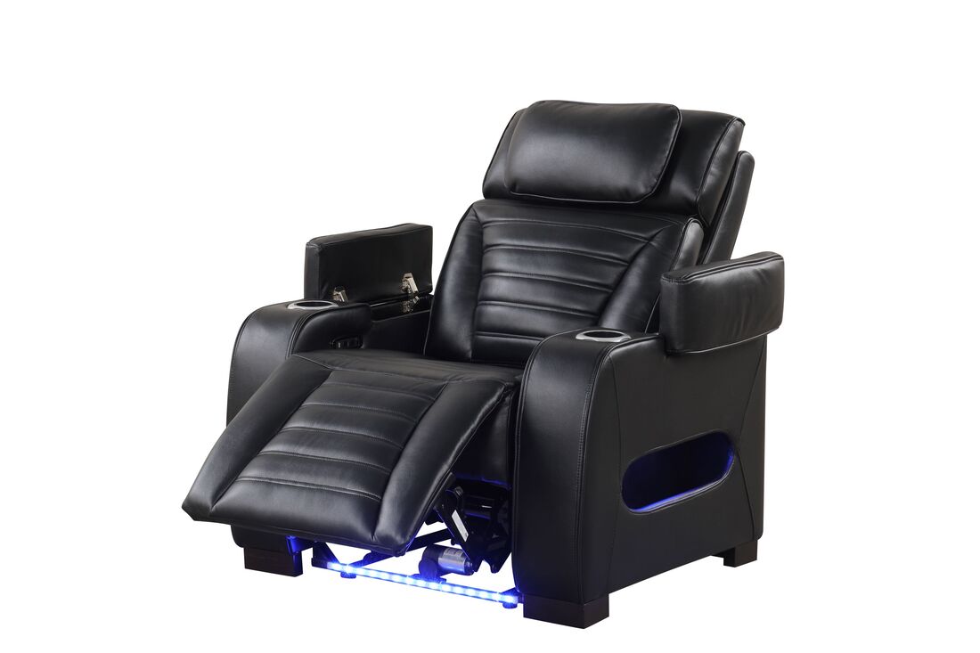 Tokyo 3pc Black Power Reclining Set